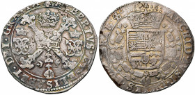 BRABANT, Duché, Albert et Isabelle (1598-1621), AR patagon, 1616, Bruxelles. D/ Croix de Bourgogne sous une couronne, portant le bijou de la Toison d'...