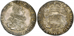 BRABANT, Duché, Philippe IV (1621-1665), AR demi-ducaton, 1635, Anvers. Premier type. D/ B. cuirassé à d., une grande fraise au col. R/ Ecu couronné, ...