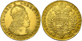 BRABANT, Duché, Charles VI (1711-1740), AV double souverain, 1719, Anvers. Seulement 768 p. frappées. D/ B. couronné et cuirassé à d. R/ Ecu couronné,...