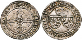 LUXEMBOURG, Duché, Wenceslas II (1383-1388), AR blan-gros, s.d. (1383-1384), Luxembourg. Au titre de roi de Bohême. D/ + WENCEL BOEMIE REX AC LVC DVX ...