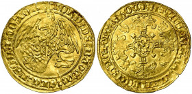 LIEGE, Principauté, Jean de Bavière, élu (1389-1418), AV griffon d''or, s.d. (vers 1412). D/ + IOH''S DE BAVAIA EL''C LEOD Z CO LOSS Griffon a...