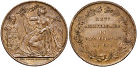 BELGIQUE, Royaume, Léopold Ier (1831-1865), AE module de 5 centimes, 1856FR. 25e anniversaire de l''inauguration du roi. Bronze. Dupriez 583; Bogaert ...