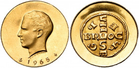 BELGIQUE, Royaume, Baudouin (1951-1993), AV médaille, 1965. Millénaire de l''atelier de Bruxelles. Bogaert 3205.
Flan poli