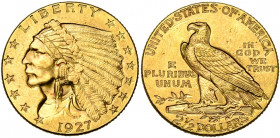 ETATS-UNIS, AV 2 1/2 dollars, 1927. Tête d''Indien. Fr. 120.
presque Superbe