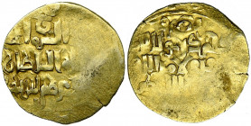 GREAT SELJUQ, Sanjar (AD 1118-1157/AH 511-552) AV dinar, mint and date not clear. 3,11g Weak strike.
Fine