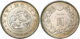 JAPAN, Mutsuhito (1867-1912), AR 1 yen, Meiji 29 (1896). K.M. 28a-5. Light toning.
Extremely Fine