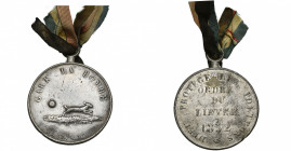 BELGIQUE, médaille de l''Ordre du Lièvre, 1832, faite d’un alliage de plomb et d’étain (37 mm, modèle sans accent grave sur le premier E de LIEVRE au ...
