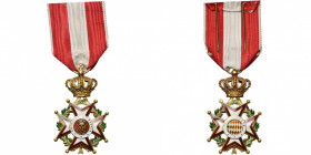 MONACO, Ordre de Saint-Charles, croix de chevalier en or.
