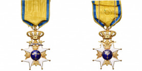 SUEDE, Ordre de l’Epée, croix de chevalier de 1e classe en or.