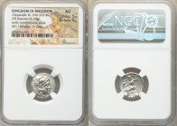 MACEDONIAN KINGDOM. Alexander III the Great (336-323 BC). AR drachm (17mm, 4.19 gm, 11h). NGC AU 5/5 - 5/5. Posthumous issue of Abydus, ca. 310-301 BC...