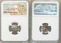 MACEDONIAN KINGDOM. Alexander III the Great (336-323 BC). AR drachm (18mm, 11h). NGC VF. Posthumous issue of 'Colophon', ca. 322-317 BC. Head of Herac...