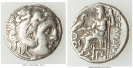 MACEDONIAN KINGDOM. Alexander III the Great (336-323 BC). AR drachm (17mm, 4.20 gm, 2h). VF. Posthumous issue of 'Colophon', ca. 310-301 BC. Head of H...