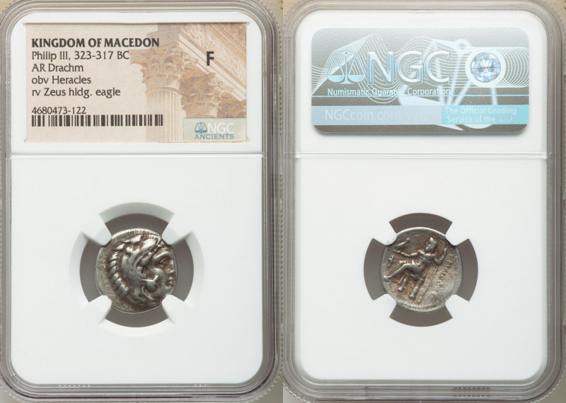 MACEDONIAN KINGDOM. Philip III Arrhidaeus (323-317 BC). AR drachm (18mm, 1h). NG...