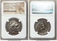 KINGDOM OF MACEDON. Philip V (221-179 BC). AR tetradrachm (32mm, 16.67 gm, 11h). NGC Choice VF 5/5 - 3/5, brushed. Head of Heracles right, wearing lio...