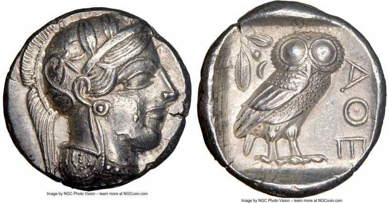 ATTICA. Athens. Ca. 440-404 BC. AR tetradrachm (24mm, 17.16 gm, 10h). NGC Choice...