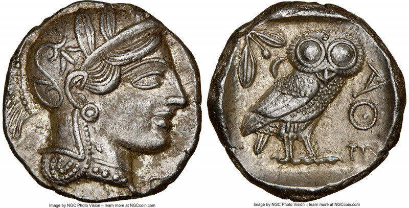 ATTICA. Athens. Ca. 440-404 BC. AR tetradrachm (24mm, 17.19 gm, 1h). NGC Choice ...
