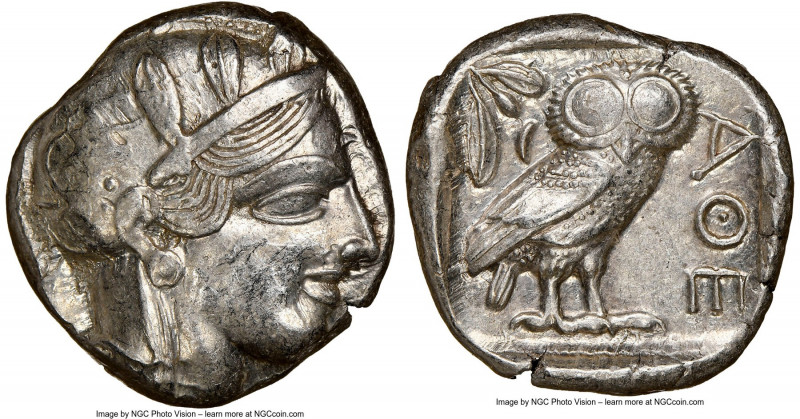 ATTICA. Athens. Ca. 440-404 BC. AR tetradrachm (23mm, 17.20 gm, 1h). NGC Choice ...