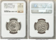 SYRIA. Antioch. Elagabalus (AD 218-222). BI tetradrachm (28mm, 13.59 gm, 11h). NGC AU 5/5 - 4/5. Unknown engravers, 'wings with large pellets' series,...
