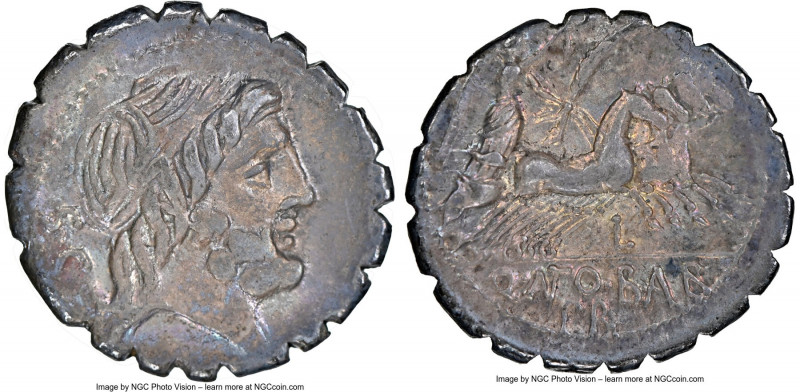 Q. Antonius Balbus (ca. 83-82 BC). AR denarius serratus (18mm, 3.83 gm, 5h). NGC...