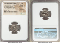 L. Papius Celsus (ca. 45 BC). AR denarius (19mm, 3.77 gm, 5h). NGC AU 4/5 - 3/5, light scratches. Rome. TRIVMPVS, laureate head of Triumphus right, wi...