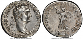 Domitian (AD 81-96). AR denarius (19mm, 6h). NGC VF. Rome, AD 88. IMP CAES DOMIT AVG-GERM P M TR P VII, laureate head of Domitian right / IMP XIIII CO...
