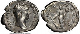 Hadrian (AD 117-138). AR denarius (20mm, 6h). NGC Choice Fine. Rome, AD 137-138.HADRIANVS AVG COS III P P, laureate head of Hadrian right/ FORTV-NA AV...