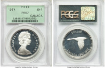 Elizabeth II Proof Dollar 1967 PR67 PCGS, Royal Canadian mint, KM70. Untoned cameo. 

HID09801242017

© 2020 Heritage Auctions | All Rights Reserved