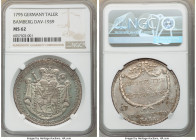 Bamberg. Franz Ludwig Taler 1795 MS62 NGC, KM146, Dav-1939. Made from the silver service of the Bishop. Milky-taupe tone over reflective fields. 

HID...