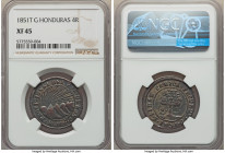 State of Honduras 4 Reales 1851 T-G XF45 NGC, Tegucigalpa mint, KM20a. Chocolate brown and caramel surface. 

HID09801242017

© 2020 Heritage Auctions...