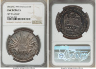 Republic 8 Reales 1884 Mo-MH UNC Details (Reverse Stained) NGC, Mexico City mint, KM377.10, DP-Mo69. Slate gray and gunmetal toned. 

HID09801242017

...