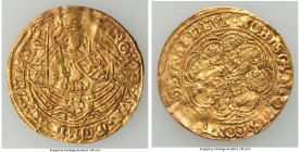 Zeeland. City gold Imitative 1/2 Rose Noble ND (1583-1585) XF, 30mm. 3.72gm. King standing facing in ship holding shield of Zeeland / Crown, lion and ...