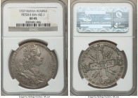Peter II Rouble 1727 XF45 NGC, Moscow mint, KM182.1, Dav-1667. Pewter gray toning. 

HID09801242017

© 2020 Heritage Auctions | All Rights Reserved