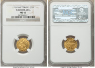 Zurich. Canton gold 1/2 Ducat 1753 MS62 NGC, KM139, Fr-487a. 

HID09801242017

© 2020 Heritage Auctions | All Rights Reserved