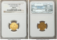 Zurich. Canton gold 1/2 Ducat 1758 MS62 NGC, KM139, Fr-487a. 

HID09801242017

© 2020 Heritage Auctions | All Rights Reserved