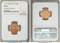 Republic gold 20 Bolivares 1911 MS62 NGC, KM-Y32. AGW 0.1867 oz. Ex. Gamboa Collection

HID09801242017

© 2020 Heritage Auctions | All Rights Reserved...