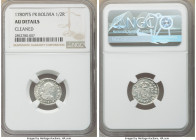 3-Piece Lot of Certified Assorted Reales NGC, 1) Bolivia: Charles III 1/2 Real 1780 PTS-PR - AU Details (Cleaned), Potosi mint, KM51 2) Bolivia: Charl...