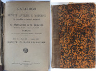 Libri. Catalogo di Monete Antiche e Moderne in vendita a prezzi segnati. G.Morchio e N.Majer. Inizio 900 Pessime Condizioni.