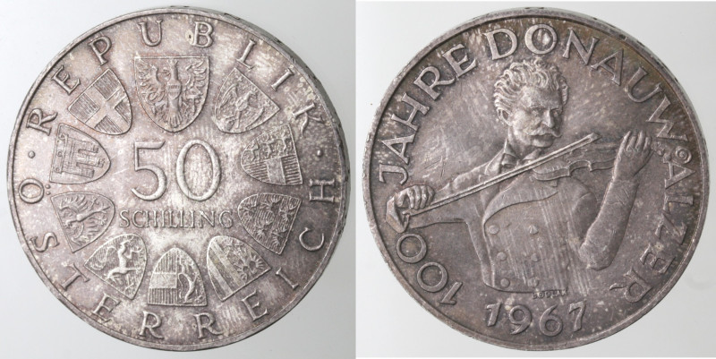 Monete Estere. Austria. 50 Scellini 1967. KM# 2902. Ag. Peso gr. 20,00. qFDC. Pa...