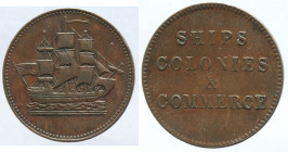 Canada. Mezzo Penny 1835. Ae.