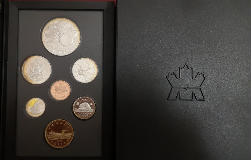Monete Estere. Canada. Elisabetta II. Serie Divisionale 1996. 5 Monete in Ag 925...