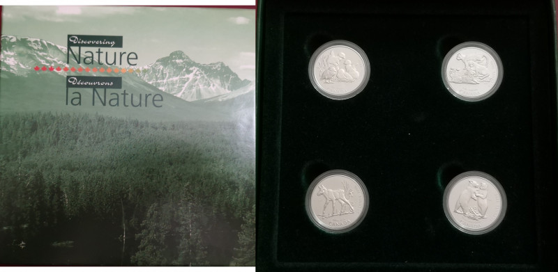 Monete Estere. Canada. Elisabetta II. Cofanetto 1996. 4 Monete da Mezzo Dollaro ...