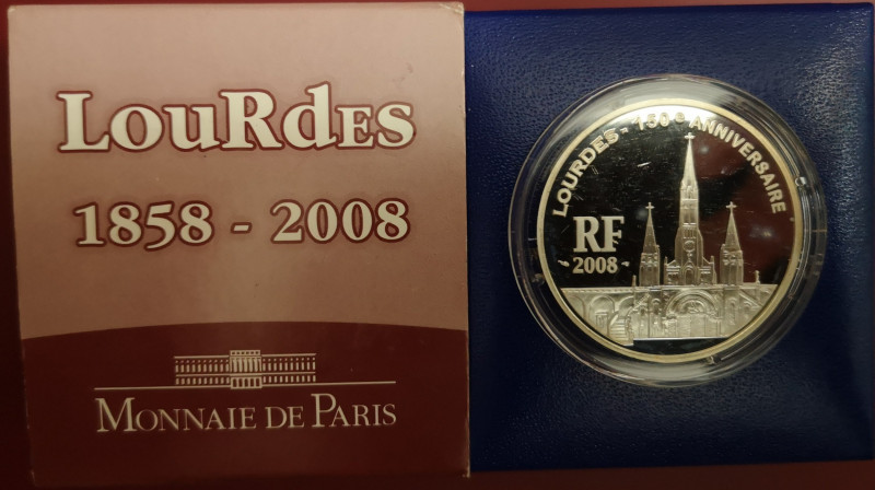 Monete Estere. Francia. 1,5 Euro 2008. Lourdes. Ag. Km. 1561. Peso gr. 22,20. Di...