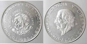 Messico. 5 Pesos 1955. Ag.