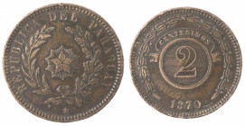 Paraguay. 2 centavos 1870. Ae.