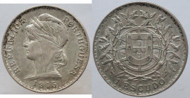 Portogallo. Repubblica. Escudo 1915. Ag.