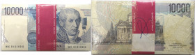 Banconote. Repubblica Italiana. 10.000 lire Alessandro Volta. 1998. Gig.BI76K. Mazzetta da 100 banconote. FDS.