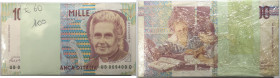 Banconote. Repubblica Italiana. 1.000 lire Montessori. 1991. Mazzetta da 100 pezzi. Gig.BI58B.