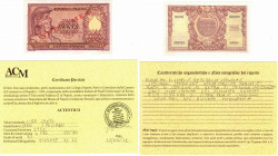Banconote. Repubblica Italiana. 100 lire Atena. 1951. Specimen. Gig.BS24. Perizia Ardimento qFDS. RRRRR.