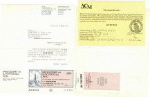 Banconote. Miniassegno. Banca Calderari & Moggioli Spa. Foglietti con miniassegno da 500 Lire. Cromorama di g. Fasoli VR. 10-06-1977. SUP. Perizia Gio...