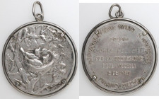 Medaglia. Medaglia Premio 1912 A Carlo Folletti. Per la Protezione degli Uccelli e dei Nidi. Ag 800.
